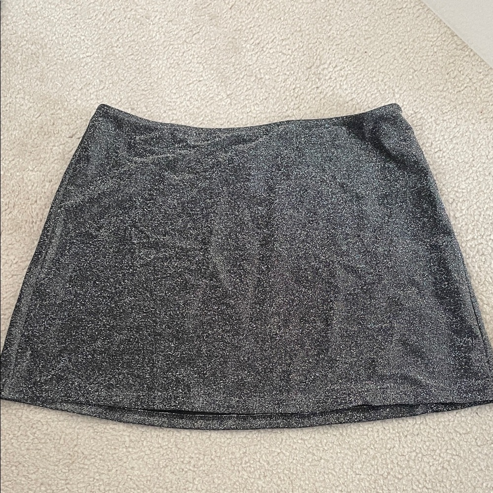 PINK Victoria's Secret Shimmering Gray Mini Skirt